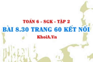 Bài 8.30 trang 60 Toán 6 Tập 2 Kết nối tri thức